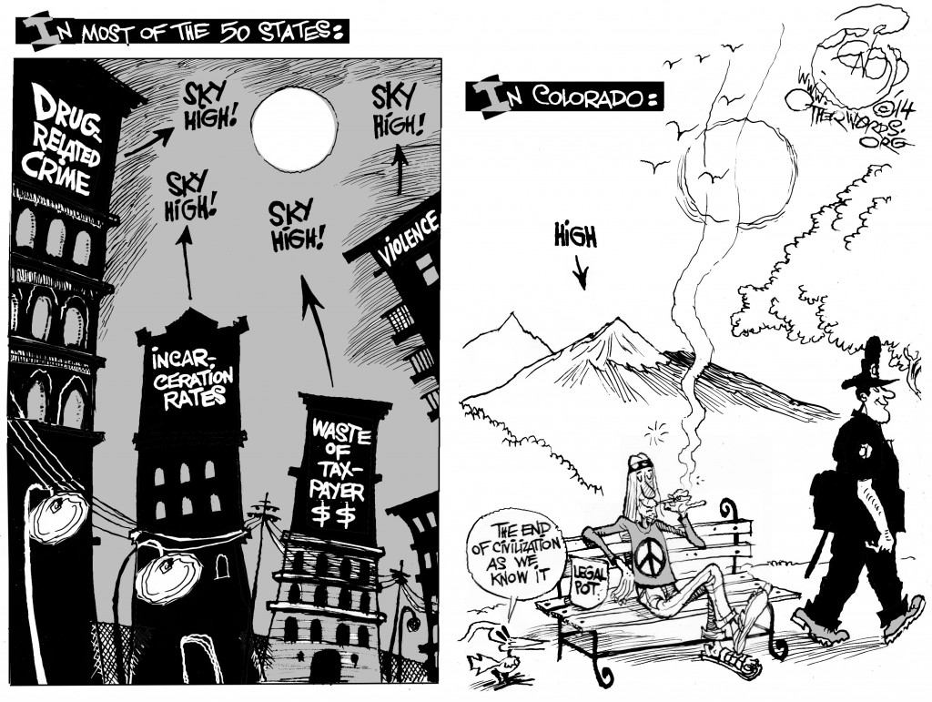 The End of Civilization as We Know It, an OtherWords cartoon by Khalil Bendib