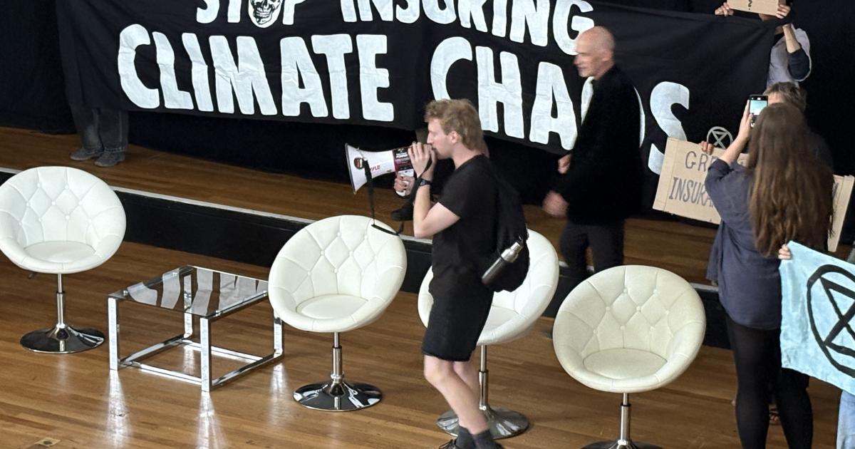 Activists upstage climate institute launch