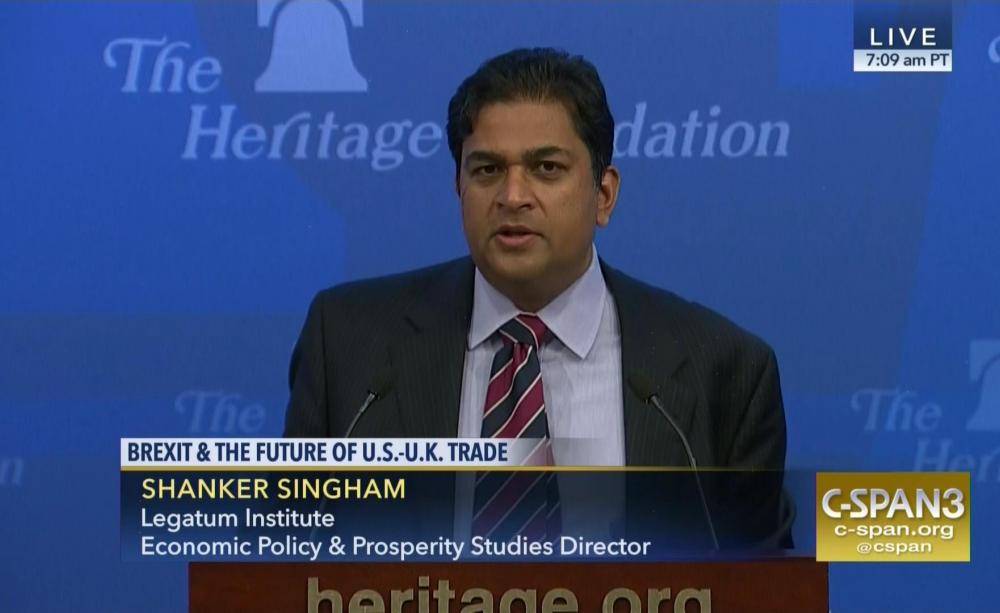 Shanker Singham of the Legatum Institute.