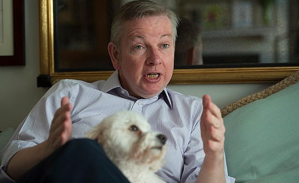 Michael Gove and his dog, Snowy