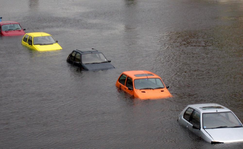 Submerged cars