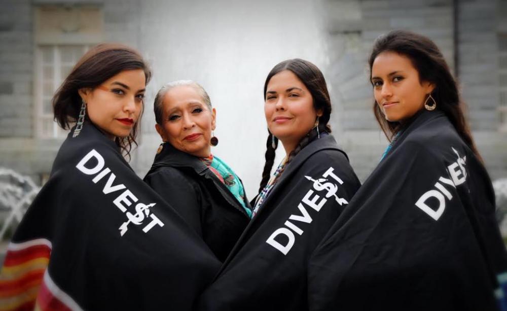 Delegates Michelle Cook, LaDonna Brave Bull Allard, Tara Houska and Jackie Fielder