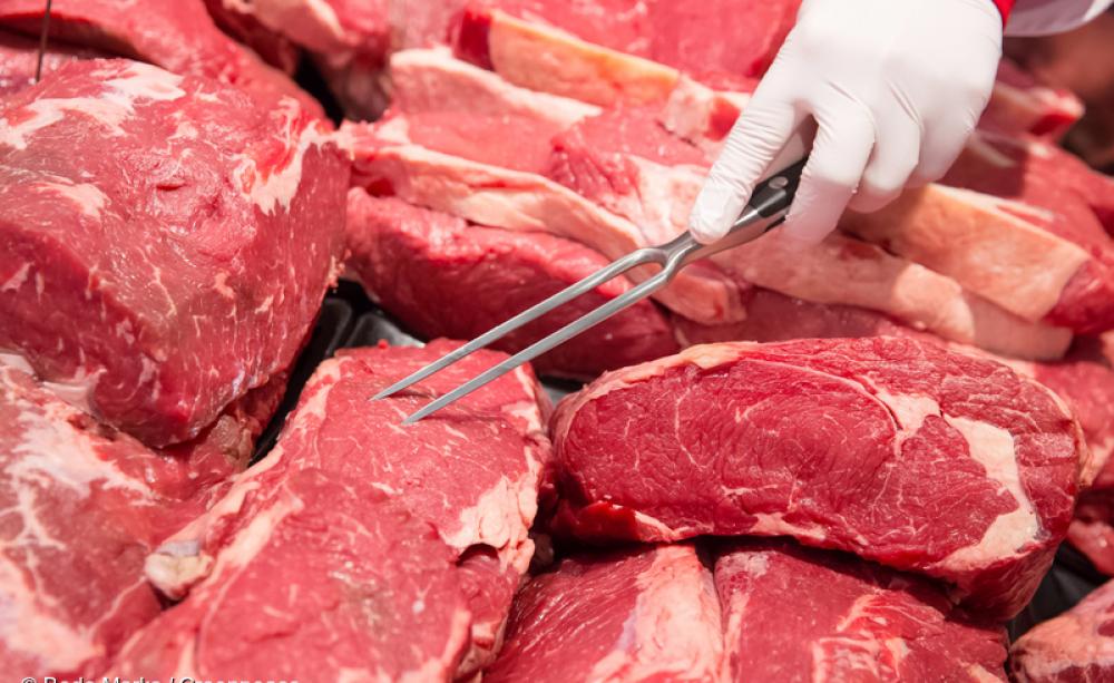 Meat in supermarket