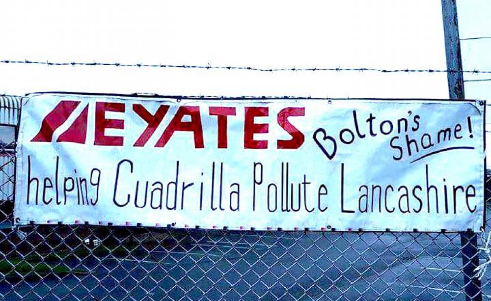 Anti-fracking banner