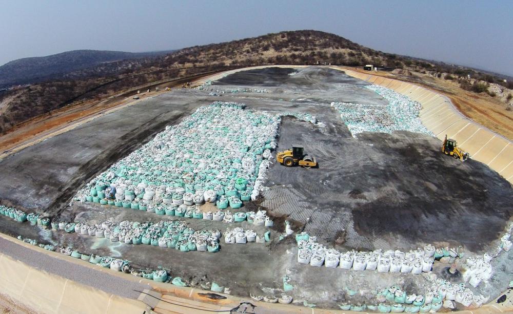 Aerial picture of the arsenic dumpsite in Tzumeb