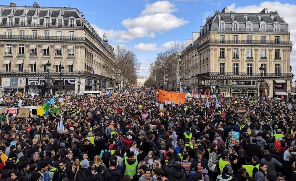 climate march in Place de la République