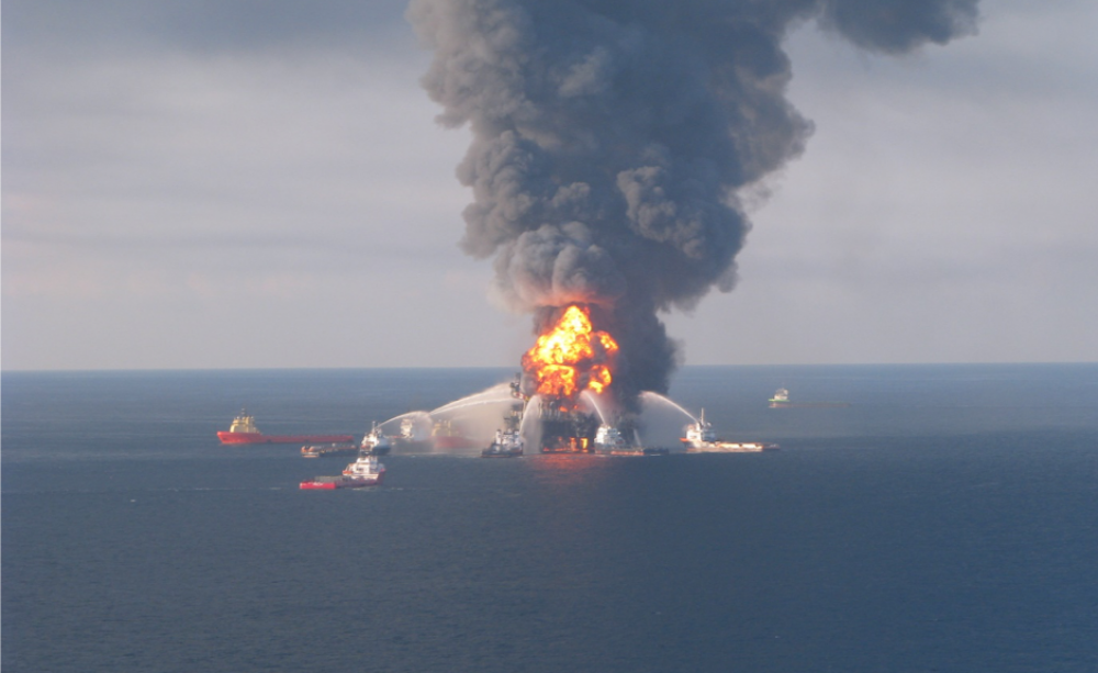 Deepwater Horizon explosion, April 2010.