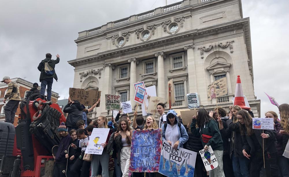 Children protesting