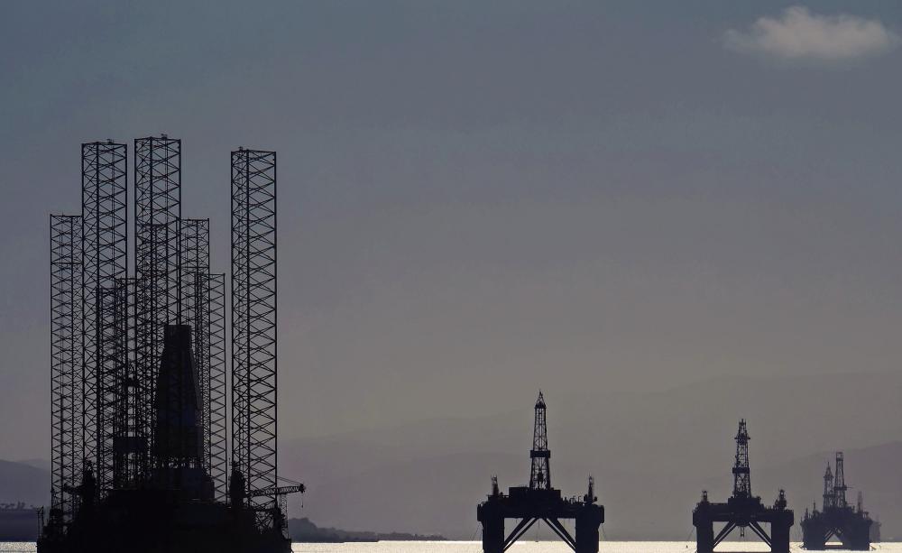 North Sea oil rigs Fossil fuel infrastructure in the North Sea