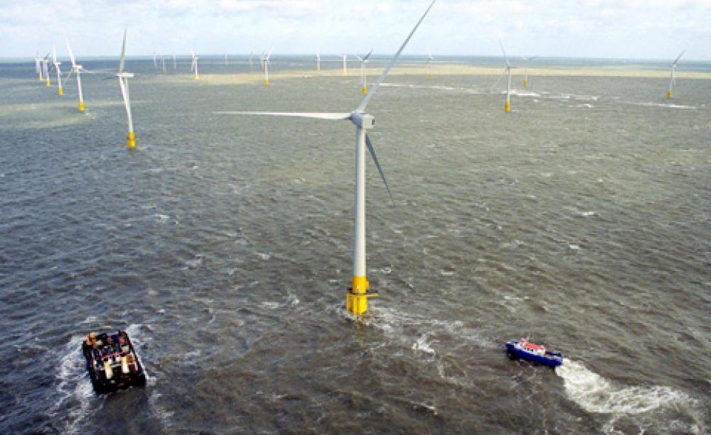 Scroby Sands offshore wind farm in Great Yarmouth, Norfolk