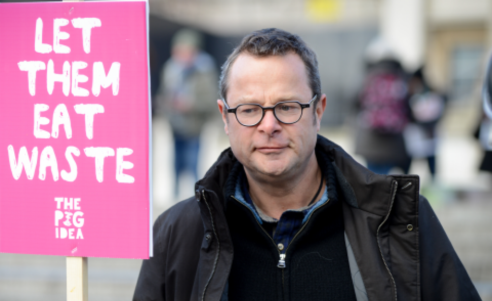 Hugh Fearnley-Whittingstall at the Pig Idea Feast. &quot;Pigs can be a highly effective recycling system, with the potential to turn a massive problem of food waste into a delicious solution. It’s mad not to.&quot; Photo: Karolina Webb.