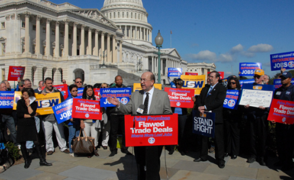 Workers take to Capitol Hill to stop trade deals. Photo: ALF-CIO / Flikr.