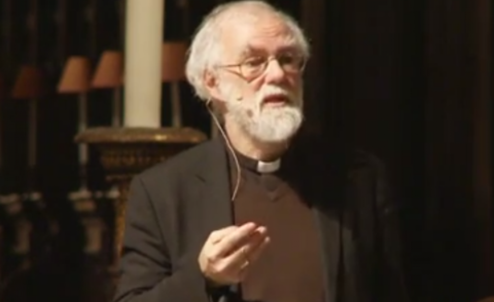 Rowan Williams speaking at St Pauls.