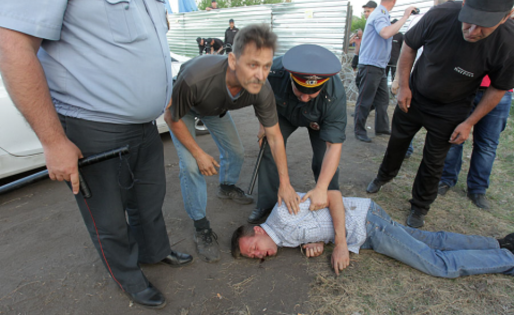 Participants of a protest against nickel production were brutally beaten by security guards of the LLC Mednogorsky Copper and Sulphur Plant in 2013.