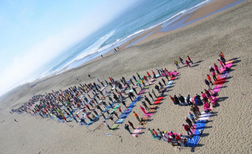 Fukushima is Here on Ocean Beach demo, San Francisco, October 2013. Photo: Steve Rhodes.