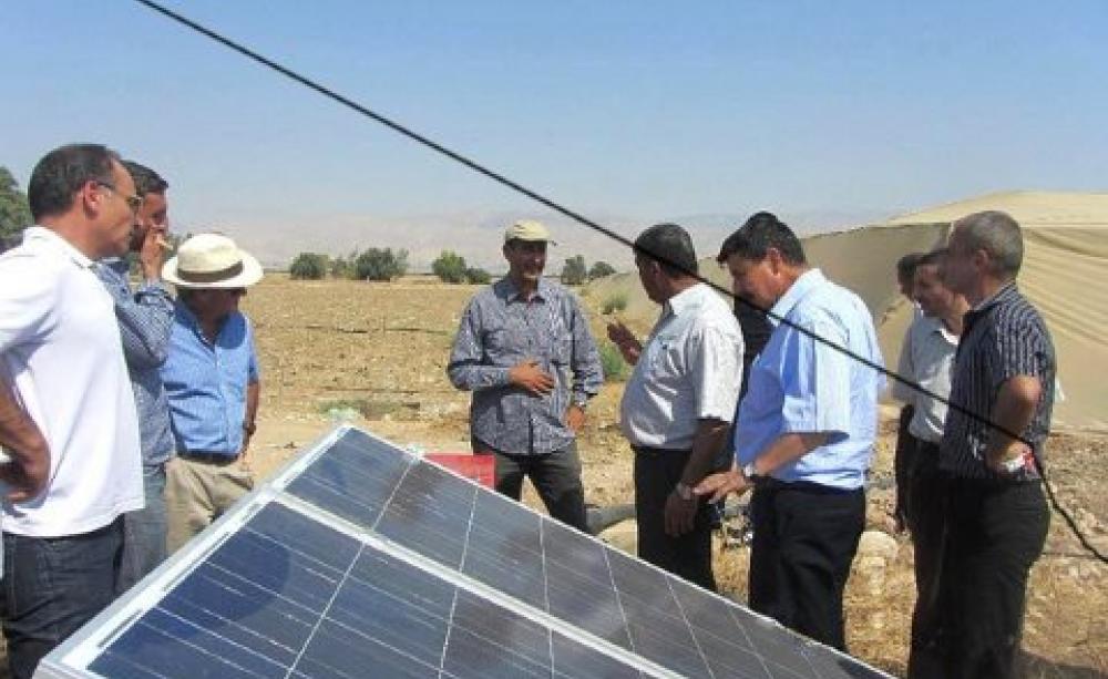 From tiny acorns ... a pair of solar panels powering a desalination unit in the West Bank, installed in May 2013 with USAID finance. Photo: USAID via Flickr.