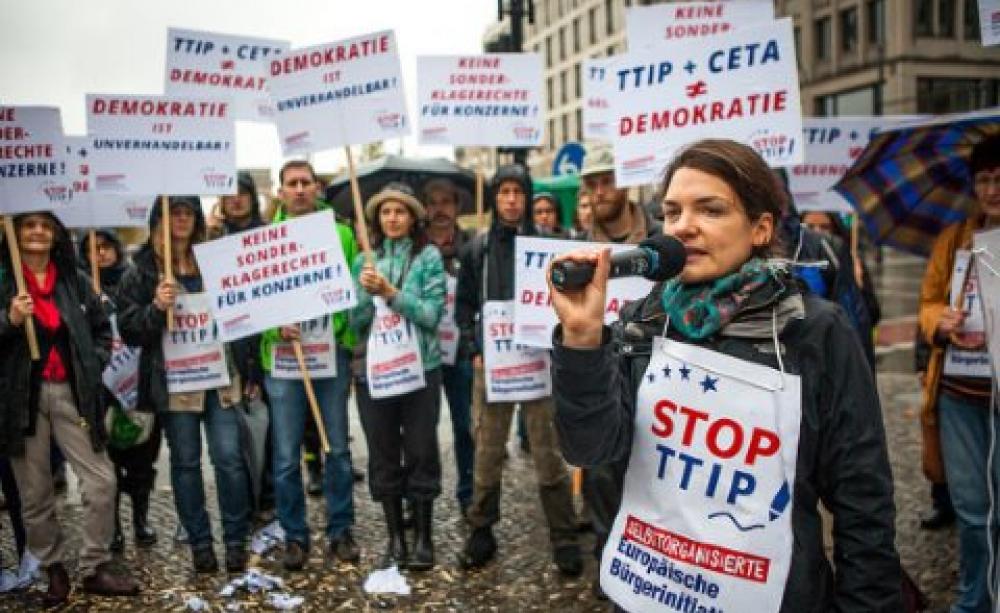 Stop TTIP demo in Berlin, October 2014. Photo: Jakob Huber / ECI via Stop TTIP! /  Flickr.