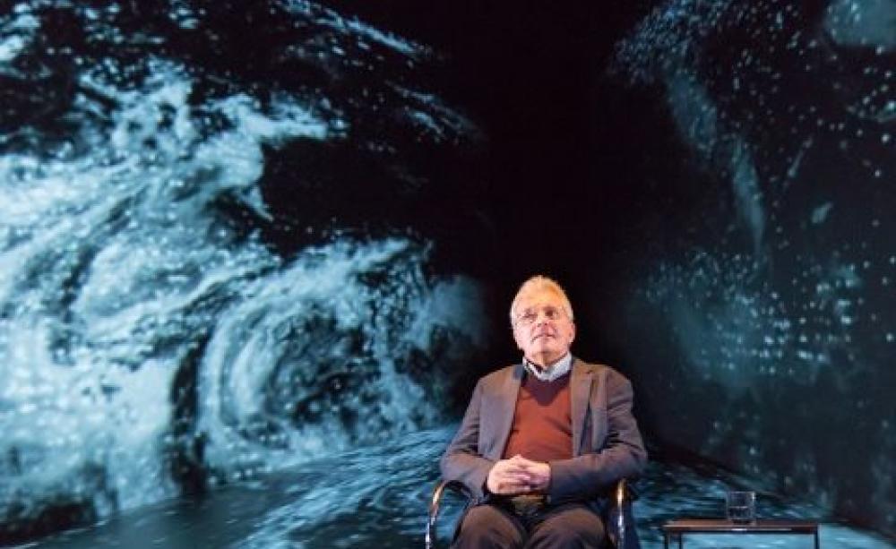Chris Rapley in '2071' at the Royal Court Theatre. Photo: Stephen Cummiskey.