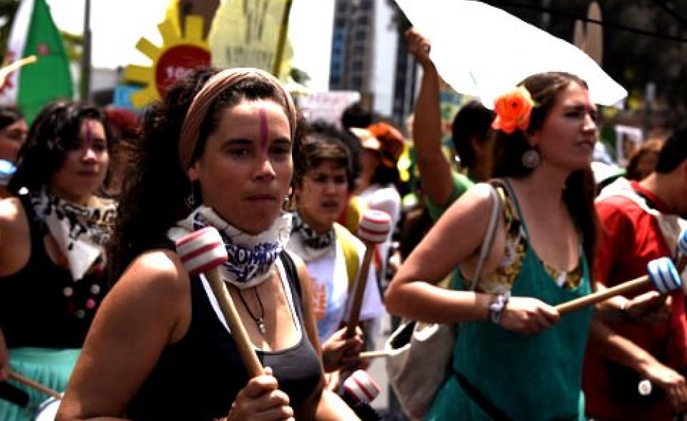 People's Climate March, COP20, Lima, with Christine Milne. Photo: Emma Bull / Green MPs via Flickr.