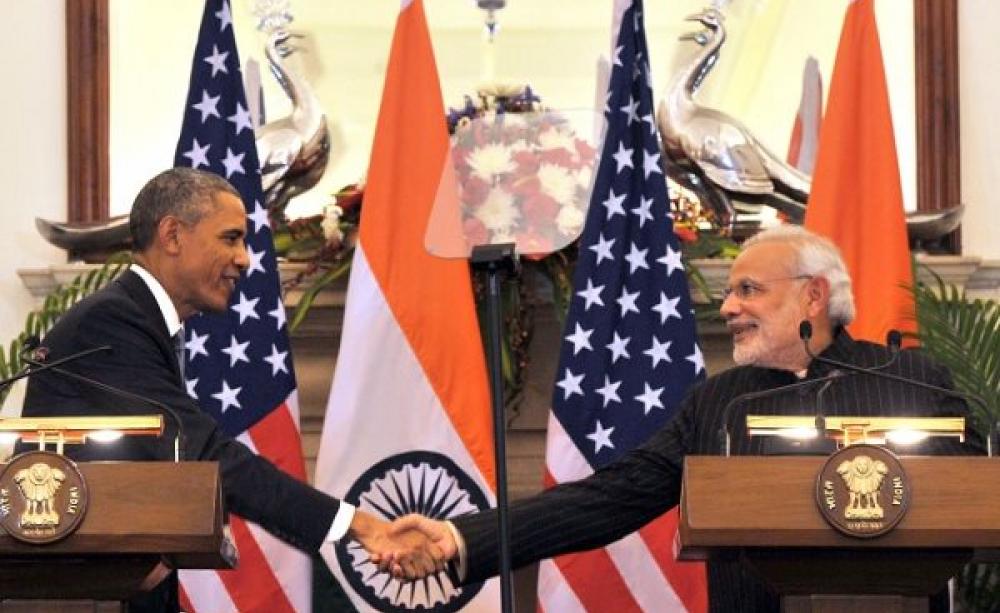 Despite the handshake between Barack Obama and Narendra Modi, no deal was done on Indian emissions reductions. Photo: Government of India Press Information Bureau.
