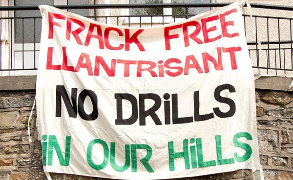 'No drills in our hills!' A powerful grassroots anti-fracking campaign has taken root in Wales hills and valleys. Photo: DailyWales.net. 'No drills in our hills!' A powerful grassroots anti-fracking campaign has taken root in Wales hills and valleys. Photo: DailyWales.net.
