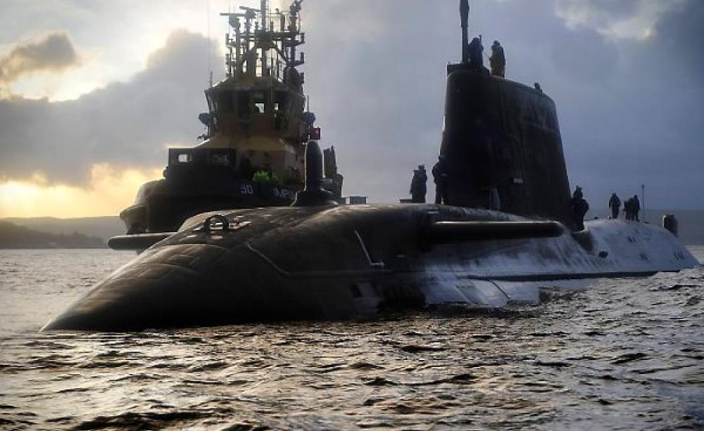 Soon a thing of the past? HMS Astute  sailing up the Clyde to the Faslane nuclear naval base. Photo: UK Ministry of Defence via Flickr (CC BY-NC-ND 2.0).