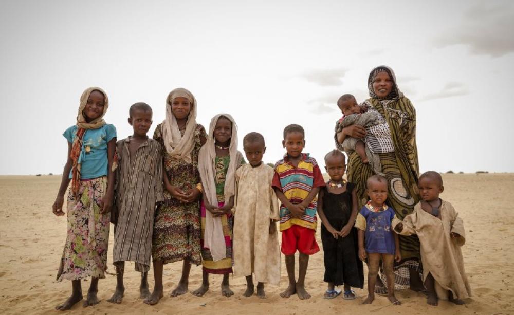 Achta and her family fled drought in Northern Chad after drought killed all their animals: goats, sheep, camels and cattle. Photo: © World Food Programme / Chris Terry, supported by the EU, via Flickr (CC NY-NC-ND).