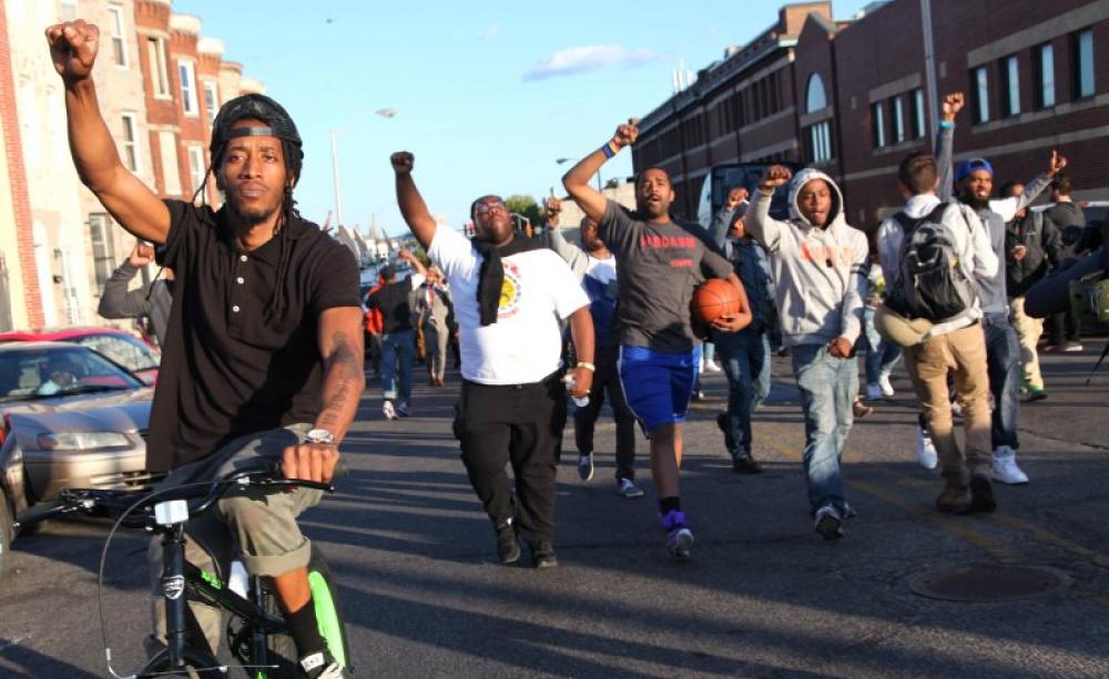 Protest in Baltimore, 29th April 2015. Photo: Arash Azizzada via Flickr (CC BY-NC).