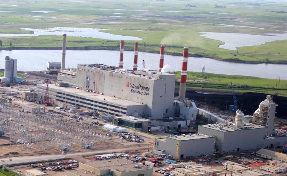 Unit 3 of the Boundary Dam Power Station in Estevan, Saskatchewan, has been converted for post-combustion CCS, producing over 1 million tonnes of CO2 per year - pipelined to oil fields in the south of the province to increase recovery. Photo: SaskPower vi