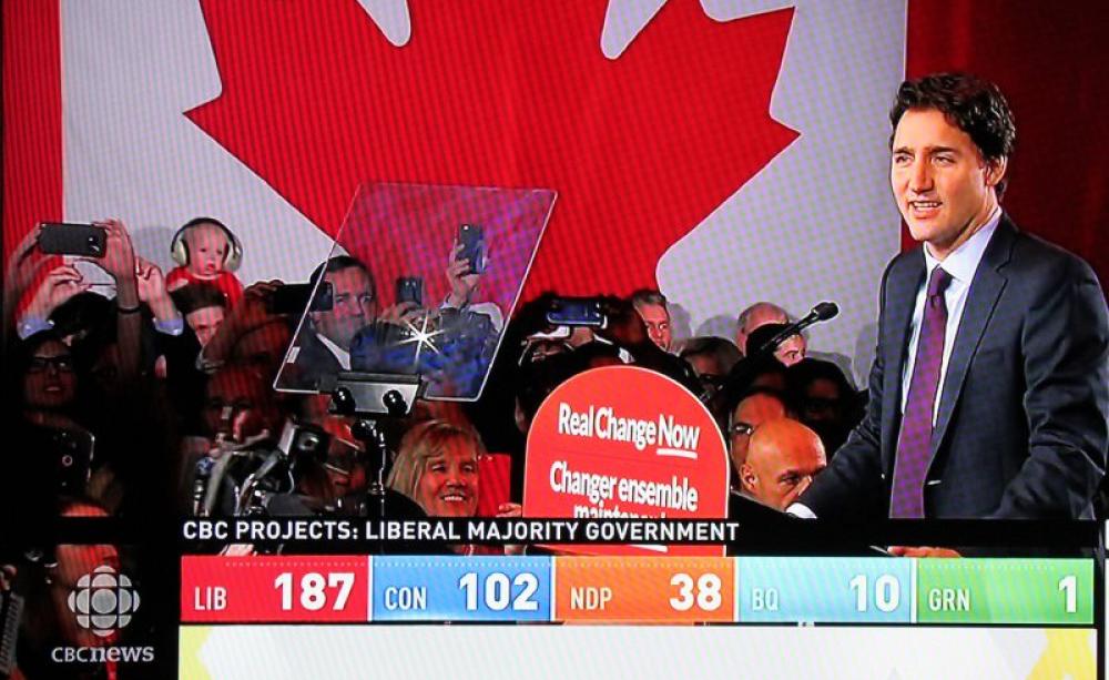 Prime-Minister-elect Justin Trudeau on CBC News. Photo: Can Pac Swire via Flickr (CC BY-NC).