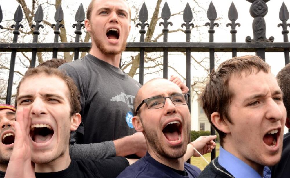 We're not having it! 2014 XL Dissent in Washington DC in front of the White House, 2nd March 2014. Photo: Stephen Melkisethian via Flickr (CC BY-NC-ND).