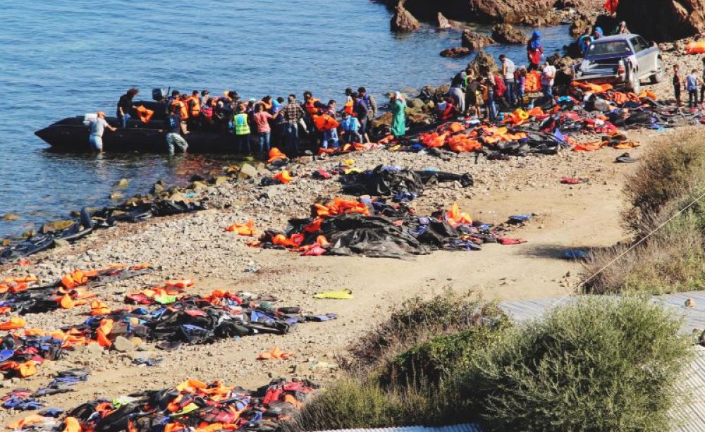 Lesvos beach, 21st October 2015. Photo: Marienna Pope-Weidemann via Flickr (CC BY-NC-SA).