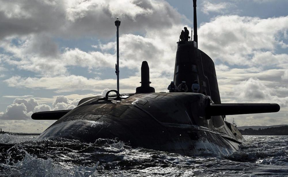 HMS Ambush sails into HM Clyde in September 2012 to begin sea trials. (c) Defence Images