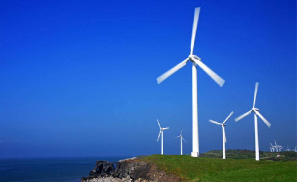 Cliff-top wind turbines