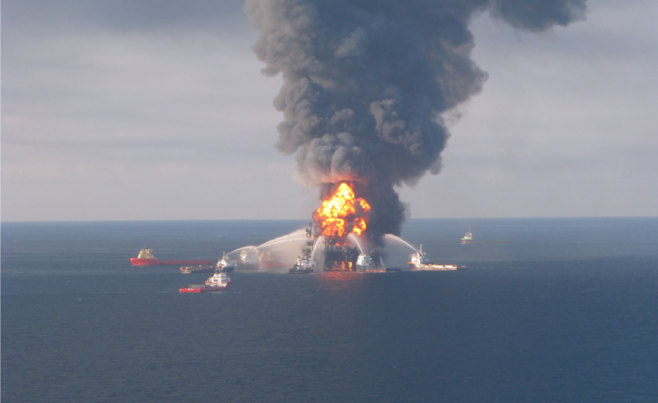 Deepwater Horizon explosion, April 2010. 