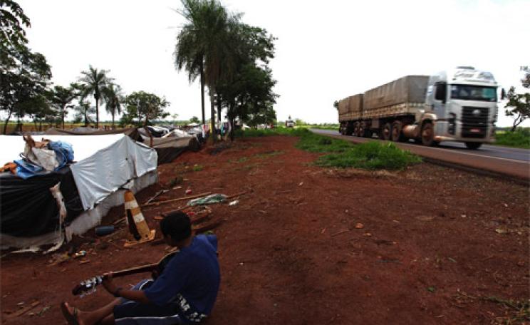 Roadside camp in Mato Grosso, Brazil