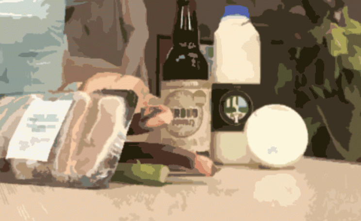 Food at the Stroud Co packing hall