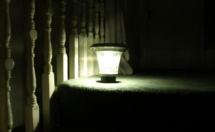 Solar garden light as night light