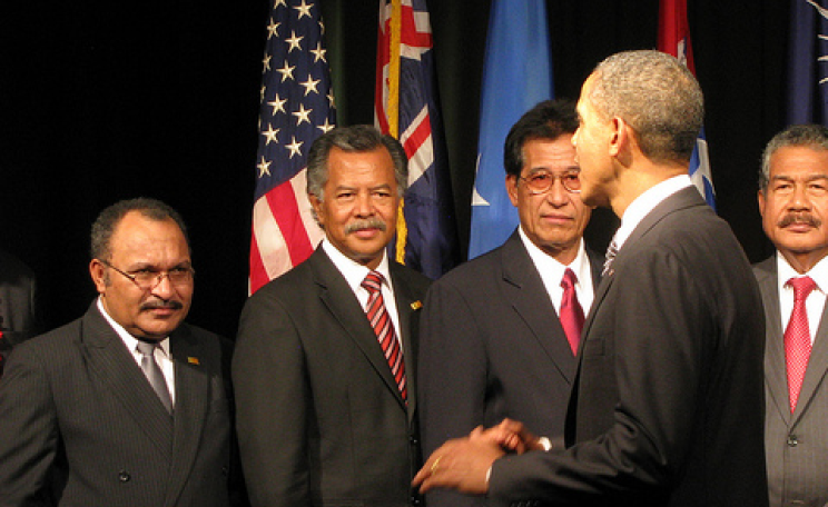 PNG Prime Minister Peter O'Neill and other Pacific leaders met President Obama. Photo: East-West Center / flikr.com.