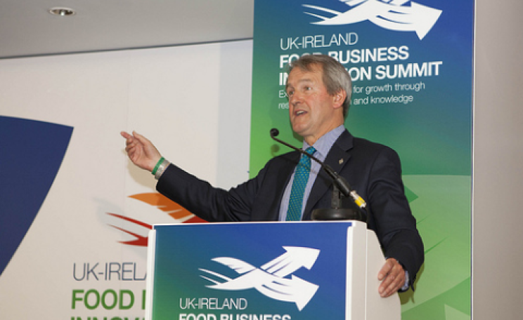 Owen Paterson speaking at food business innovation summit. Photo: UKTI / Flikr.com.