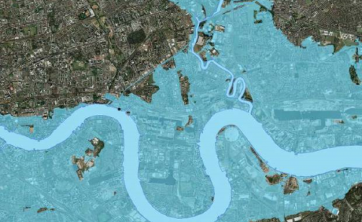 The flood that would have hit London last week - without the Thames Barrier. Photo: the Environment Agency.