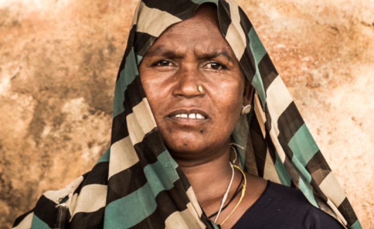 Manbasia - a displaced Forest dweller, Jharia. Photo: Sarah Stirk.