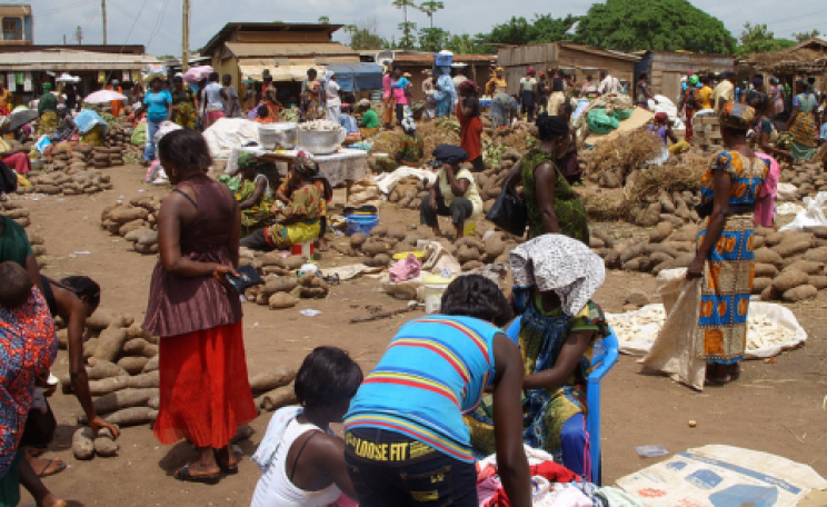 An African yam market. Photo: terriem via Flickr.com.