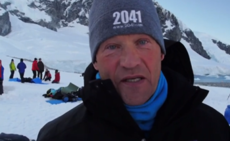 Swan at base camp on the 2013 expedition. Photo: 2041.com.