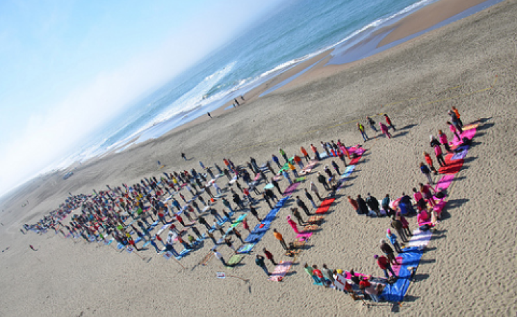 Fukushima is Here on Ocean Beach demo, San Francisco, October 2013. Photo: Steve Rhodes.