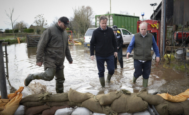 Cameron to the rescue: the politicisation of the UK's 2014 floods has not been conducive to enlightening discourse. Photo: The Prime Minister's Office via Flickr.com.