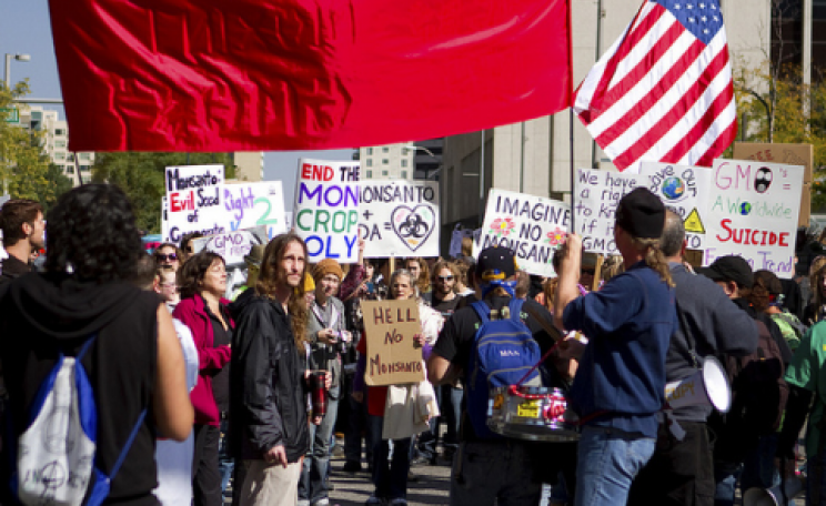 Marching against Monsanto, Denver, CO, 13th October 2013. Photo: Confrontational Media via Flickr.com.
