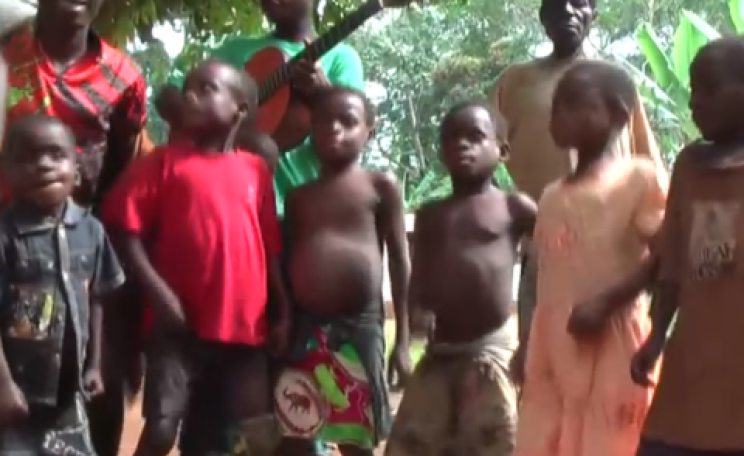 Dancing in the forest - Baka children in the rainforest of Cameroon. The Baka have been there for millennia, but the government 'owns' the forest and its carbon. Photo: Baka.co.uk/ .