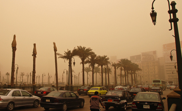 Air pollution in Cairo, Egypt. Photo: Kim Eun Yeul / World Bank via Flickr.com. Photo ID: KY-EG002.