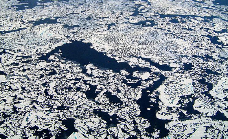 The fragile and rapidly changing Arctic is home to large reservoirs of methane, a potent greenhouse gas. Photo: NASA Earth Observatory.